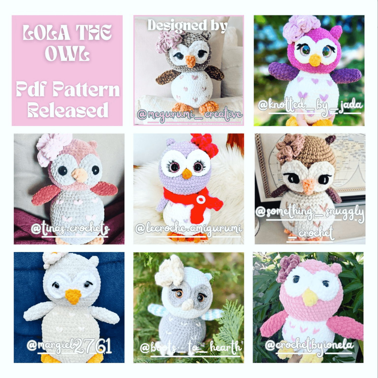 Lola turned out just gorgeous in every single version! From bold to pastel, cotton to plush,
each one has its own personality. ✨ I especially loved seeing all the different eyes you created!
so unique and full of character! 😍
