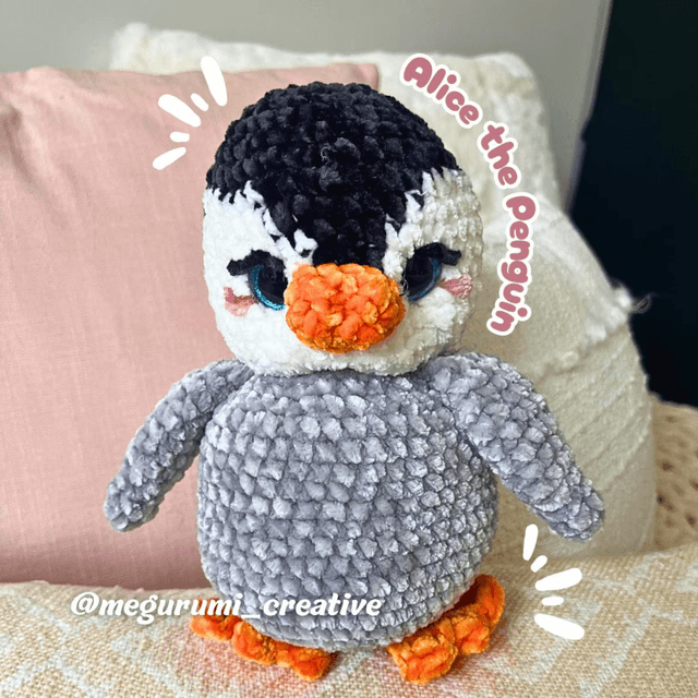 🐧💙 Alice the Baby Penguin, an adorable little amigurumi that is sure to melt hearts!
 - Gallery image for Megurumi Creative's creations
