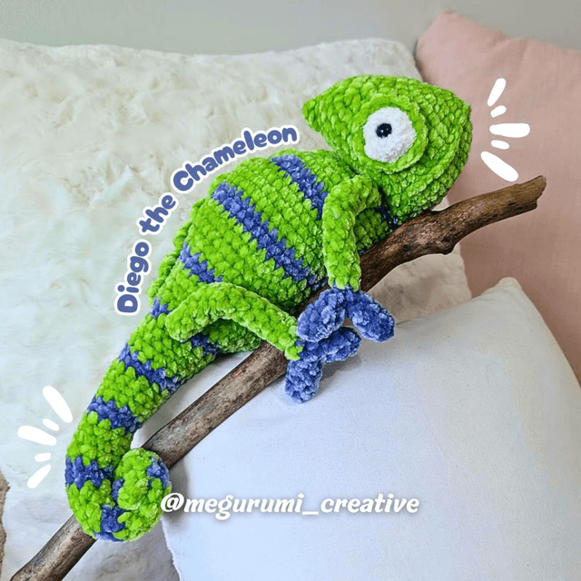 💚 Diego turns into a unique, eye-catching plush and looks amazing in any color combination
 - Gallery image for Megurumi Creative's creations
